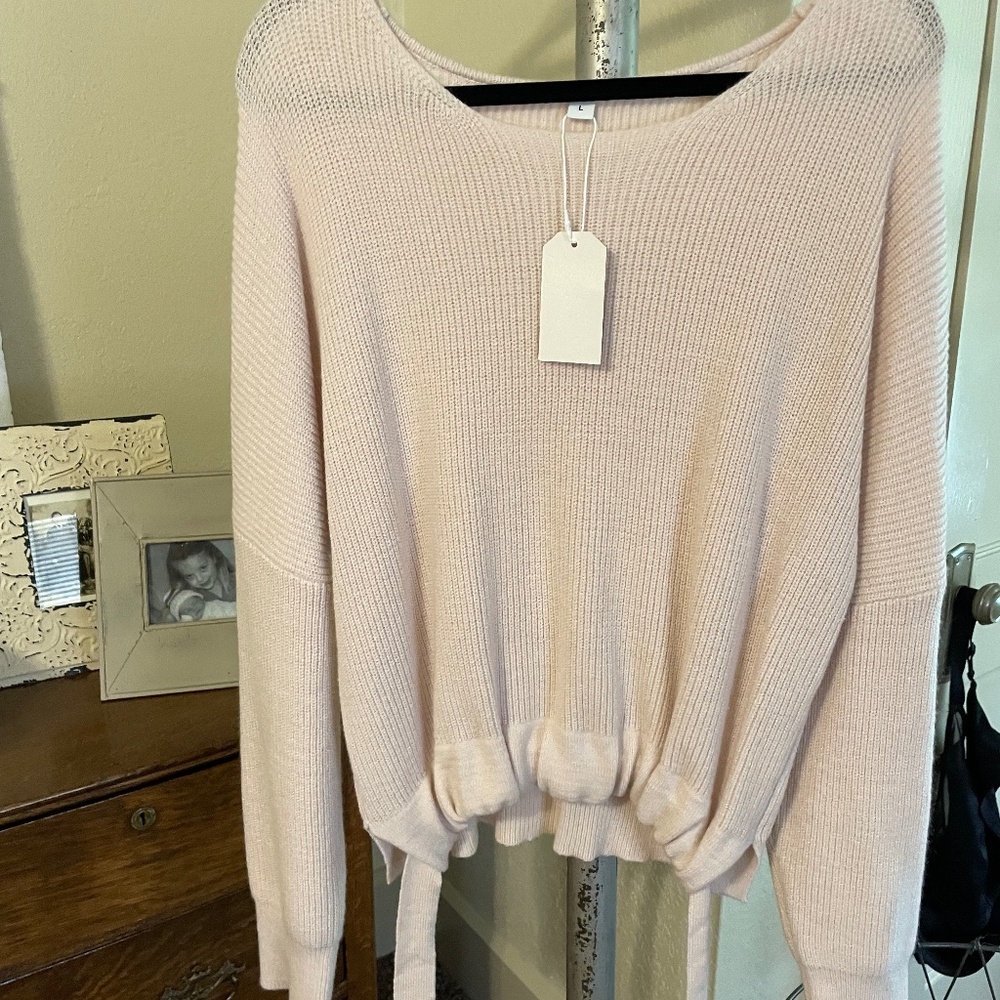 Drawstring hem sweater NWT